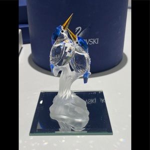 Swarovski Malachite Kingfishers Crystal Figurine